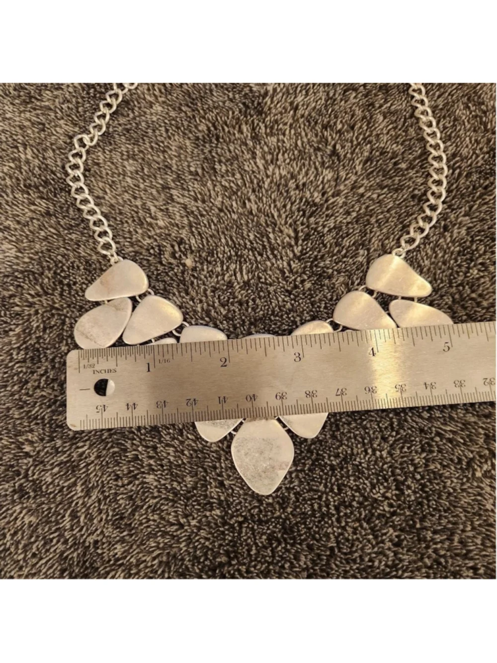 INC International Concepts Hammered Bib Statement Necklace